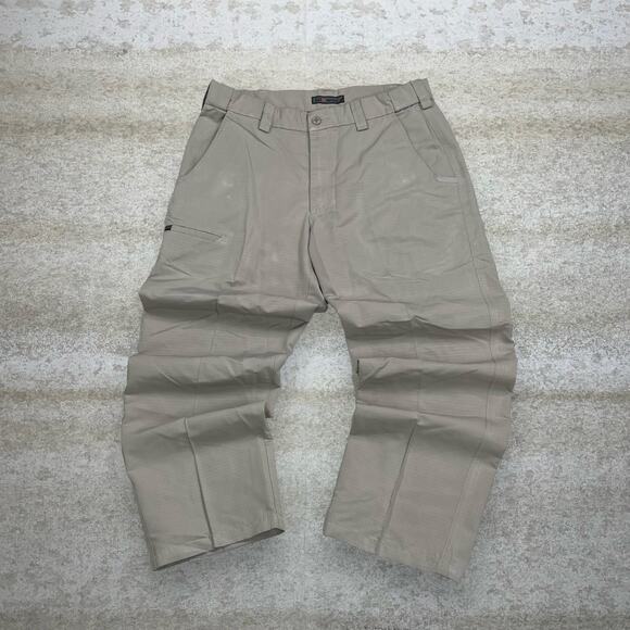 Vintage 5.11 Tactical Pants Light Tan Baggy Fit Cargos Military Grade 90s - Picture 2 of 4
